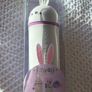 Legami Milano Kawaii Bunny 2-in-1 Silicone Pencil Case Pen Holder New in Box